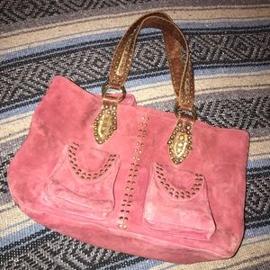 | Betsey Johnson | Pink Suede Tote |